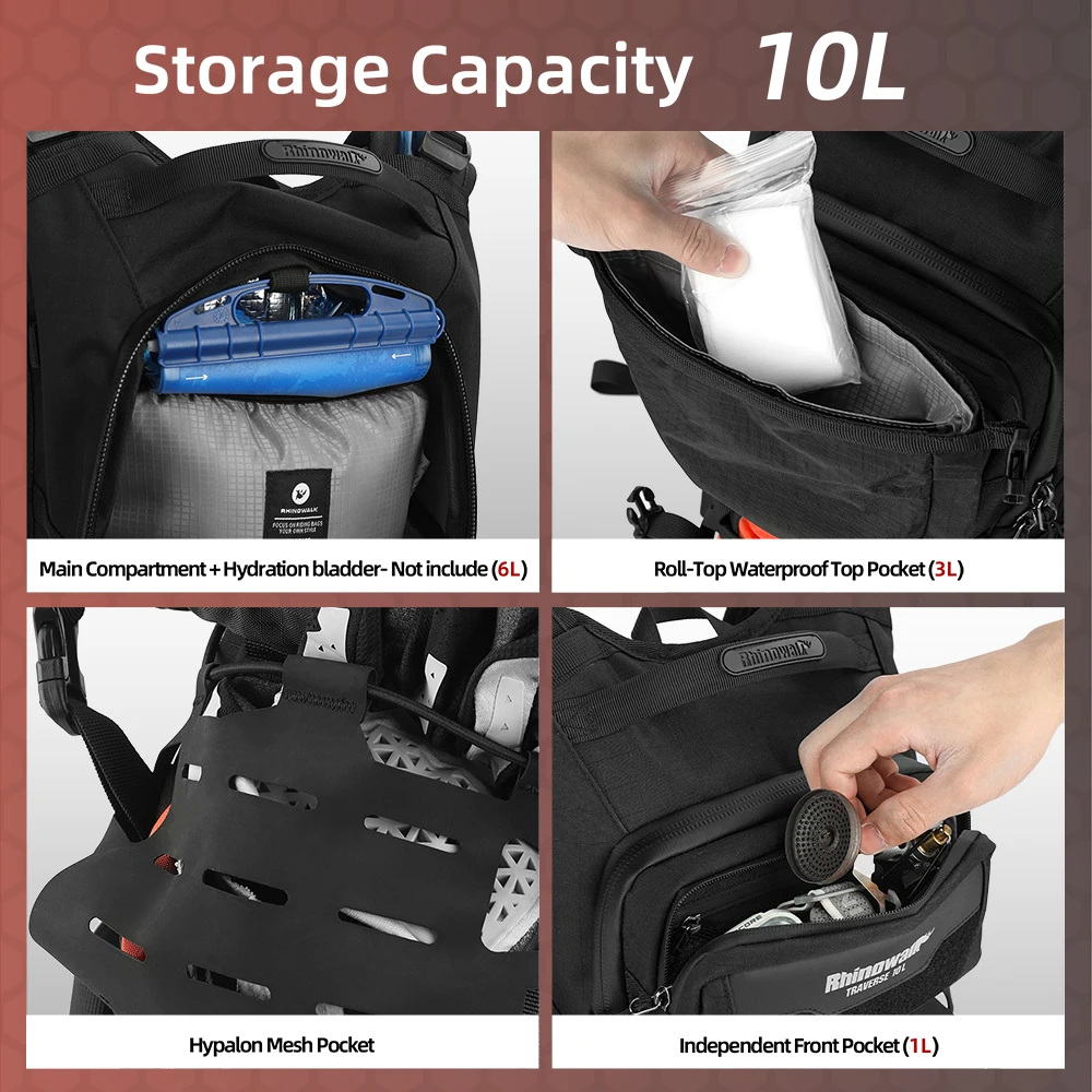 Rhinowalk Motorcycle Backpack  - Rain Cover Backpack review and price
