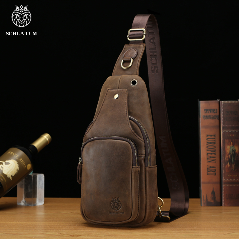 SCHLATUM 100%Genuine Leather C - Leather Backpack Vintage review and price