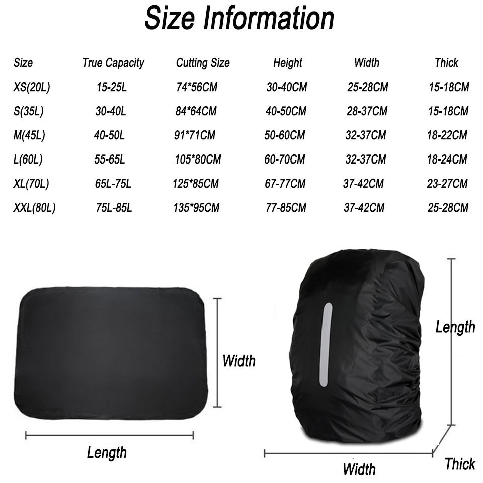 KoKossi 1Pcs 25-80L Backpack R - Rain Cover Backpack review and price