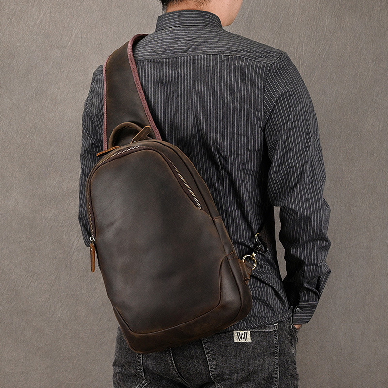 Large Size Causal Chest Bag Ge - Leather Backpack Vintage review and price