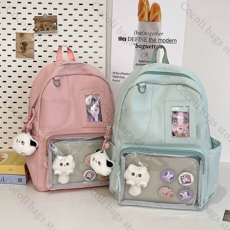 Solid Color Candy Color Backpa - Canvas Backpack Casual review and price